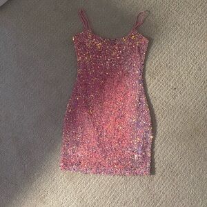 Velvi light pink sparkly dress xs